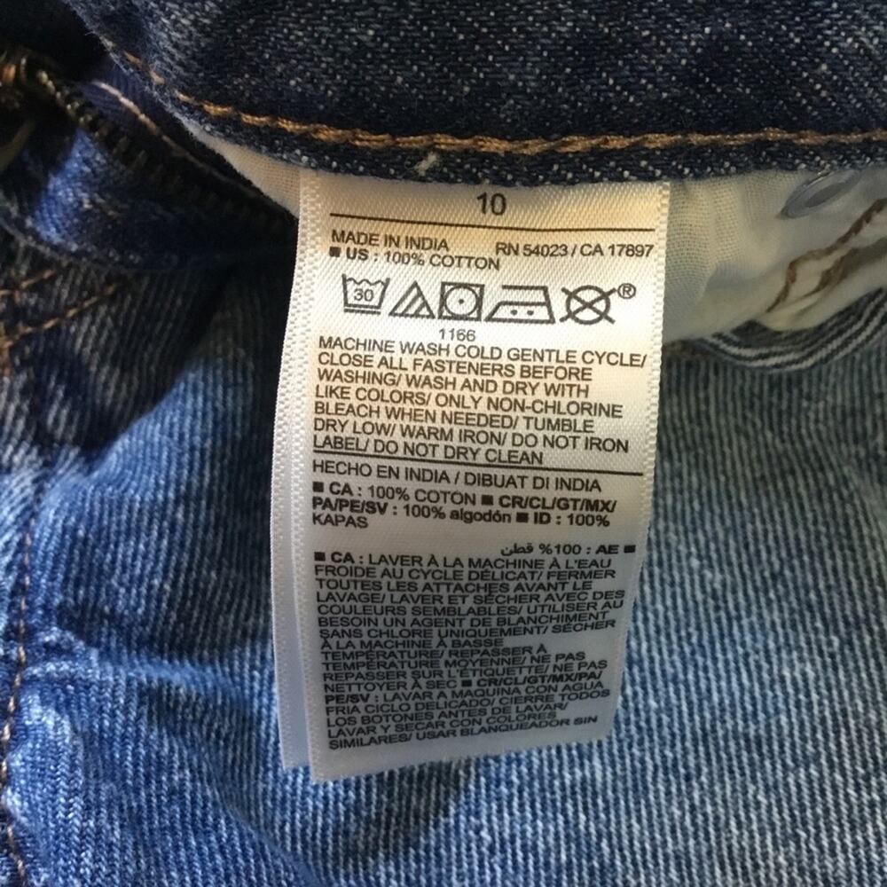 Old Navy Blue High-Rise Slouchy Straight Denim Shorts - Picture 4 of 9